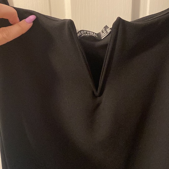 NWT Nasty Gal We Wanna V You black bodycon mini dress - Picture 6 of 7